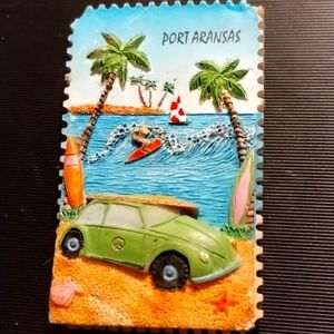 Old Vintage Port Aransas refrigerator magnet
